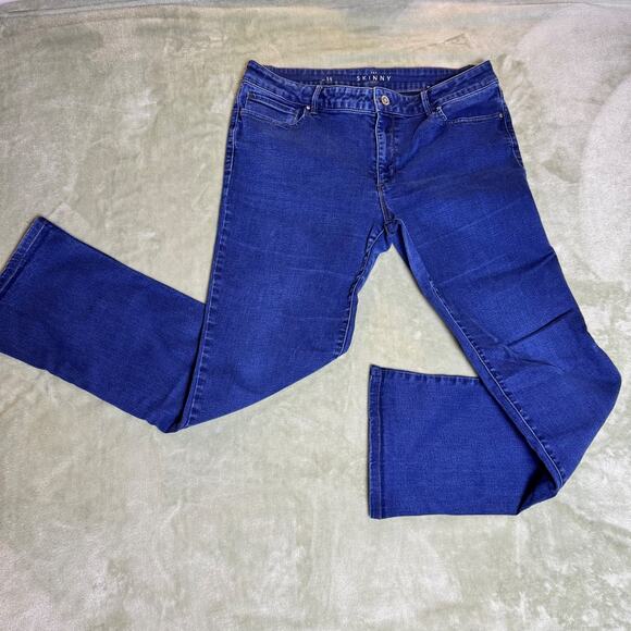 White House Black Market Denim - White House Black Market The Skinny Boot Jeans Dark Wash Stretch Size 14
